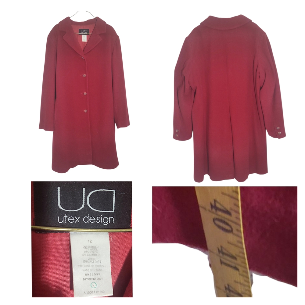 Utex Design Elegant Red Coat